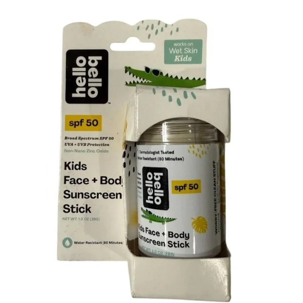 Hello Bello Kids Face + Body Sunscreen Stick SPF 50 1 Oz